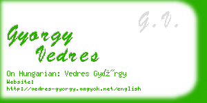 gyorgy vedres business card